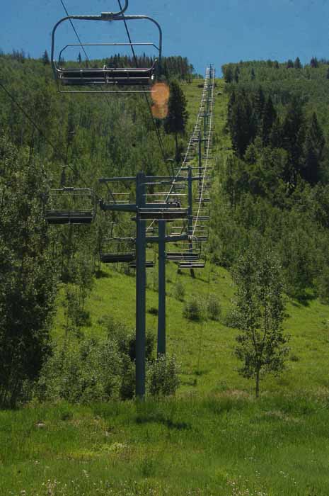 A ski lift in Vail